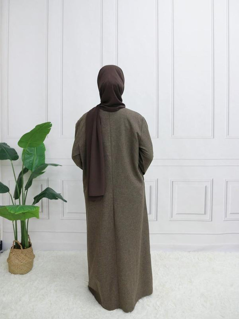 Arabic Clothing-Plain Belted Kaftan without Hijab, Modest Long Sleeve Maxi Muslim Dress, Women'S Clothing, Islamic Clothes for Women, Summer Outfits 2024 for Lady, Dresses for Women, Fall Dresses